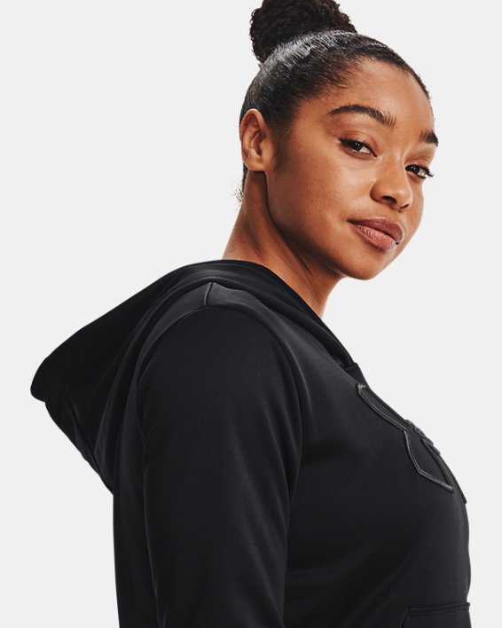 Women's Armour Fleece® Big Logo Hoodie, Black, pdpMainDesktop image number 3